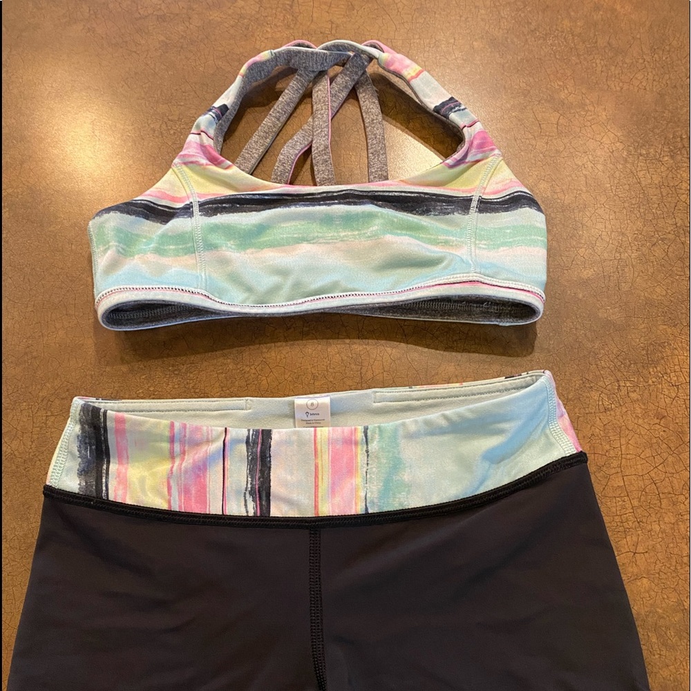 Ivivva girls short and sports bra set- size 8SOLD